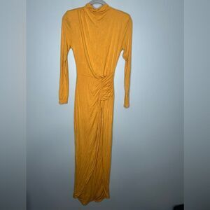 JLUXLABEL Mock neck Ruched front maxi dress